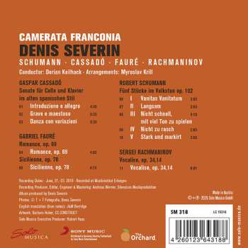 CD Robert Schumann: Schumann, Cassadó, Fauré, Rachmaninov DIGI