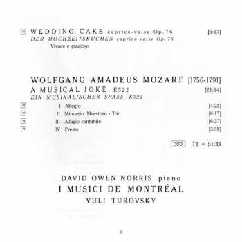 CD Wolfgang Amadeus Mozart: Carnival Of The Animals · Wedding Cake / A Musical Joke