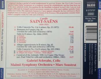 CD Camille Saint-Saëns: Cello Concertos Nos. 1 & 2 / Works For Cello And Orchestra