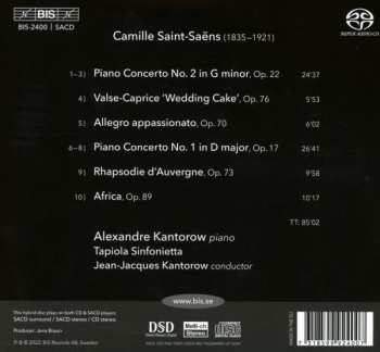 SACD Camille Saint-Saëns: Piano Concertos 1 & 2 • Africa • Wedding Cake • Allegro Appassionato • Rhapsodie D'Auvergne  