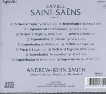 CD Camille Saint-Saëns: Préludes Et Fugues Op 109 • Sept Improvisations Op 150 • Deux Versets • Prélude In F