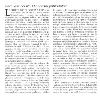 CD Camille Saint-Saëns: The Three Violin Concertos