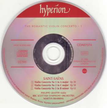 CD Camille Saint-Saëns: The Three Violin Concertos