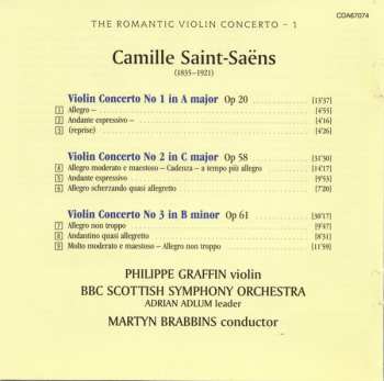 CD Camille Saint-Saëns: The Three Violin Concertos