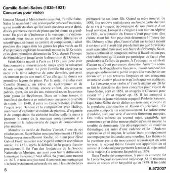 CD Camille Saint-Saëns: Violin Concertos