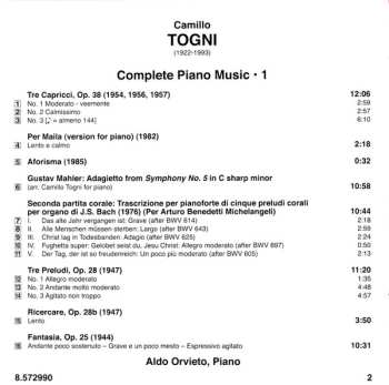 CD Aldo Orvieto: Complete Piano Music 1