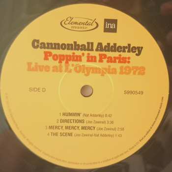 2LP Cannonball Adderley: Poppin' In Paris: Live At L'Olympia 1972 DLX | LTD | NUM