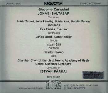 CD Giacomo Carissimi: Jonas - Baltazar (Oratorios)