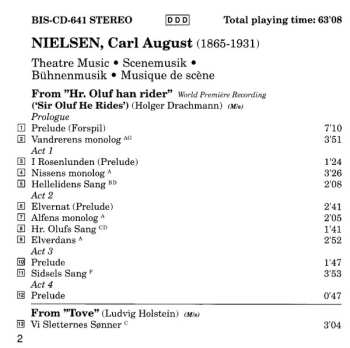 CD Carl Nielsen: Theatre Music