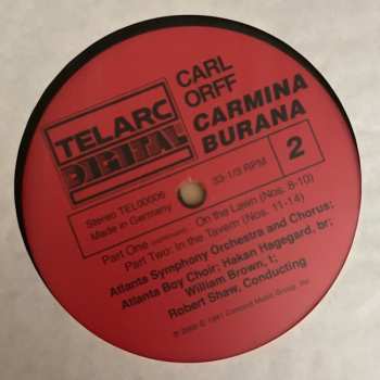 2LP Atlanta Symphony Orchestra: Carmina Burana / Symphonic Metamorphosis