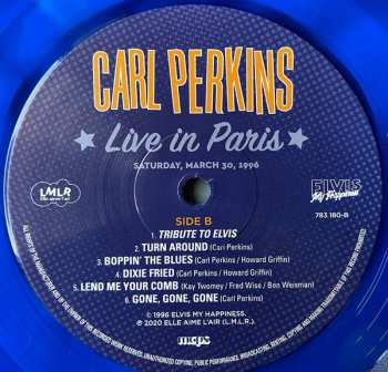 2LP/SP Carl Perkins: Live In Paris LTD | CLR