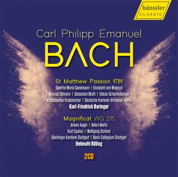 2CD Carl Philipp Emanuel Bach: Matthäus-passion Für 1781