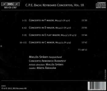 CD Carl Philipp Emanuel Bach: The Complete Keyboard Concertos (Volume 18)