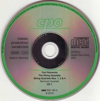 2CD Carl Reinecke: Complete String Quartets