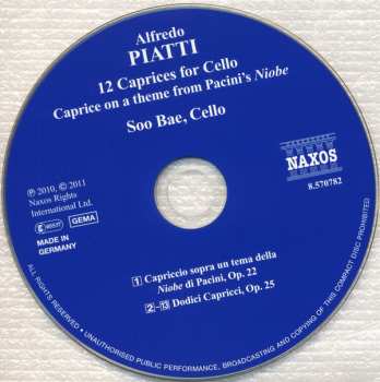 CD Carlo Alfredo Piatti: 12 Caprices For Cello