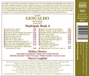 CD Carlo Gesualdo: Madrigals, Book 4