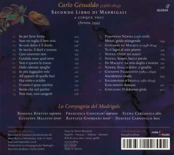 CD Carlo Gesualdo: Secondo Libro Di Madrigali A Cinque Voci (1594)