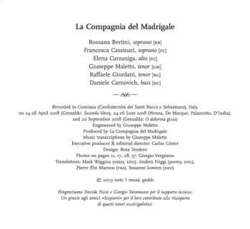 CD Carlo Gesualdo: Secondo Libro Di Madrigali A Cinque Voci (1594)