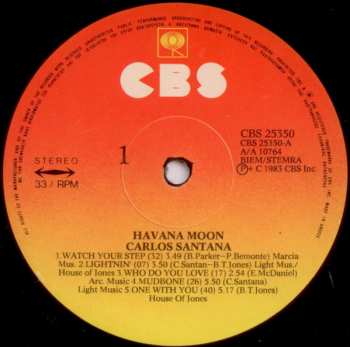LP Carlos Santana: Havana Moon