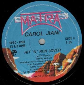 Album Carol Jiani: Hit 'N' Run Lover (MDR Version) / Mercy (Remix)