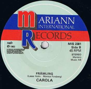 SP Carola: Love Isn't Love / Främling