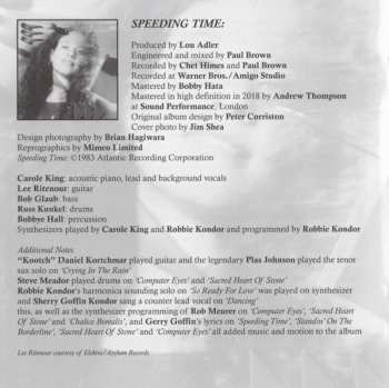 CD Carole King: One To One / Speeding Time