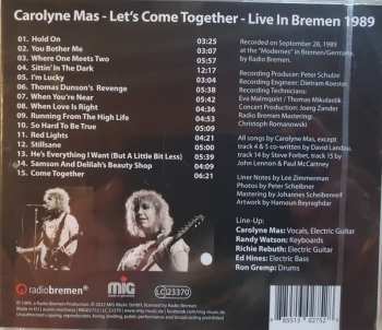 CD Carolyne Mas: Let's Come Together - Live In Bremen 1989