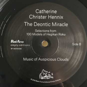 2LP Catherine Christer Hennix: The Deontic Miracle: Selections From 100 Models Of Hegikan Roku