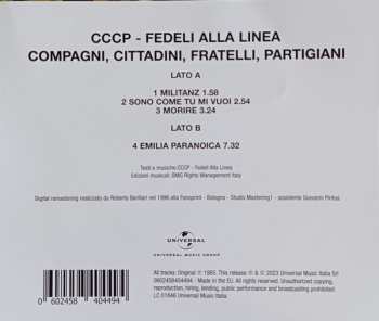 LP CCCP - Fedeli Alla Linea: Compagni, Cittadini, Fratelli, Partigiani PIC