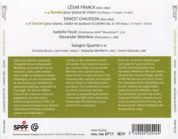 CD César Franck: Sonate Pour Piano Et Violon / Concert