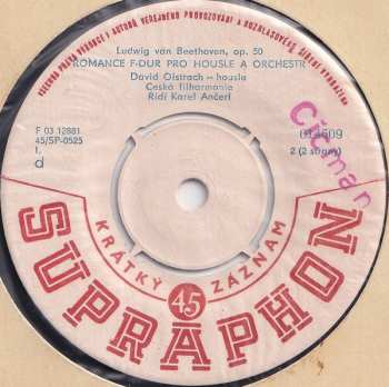 SP The Czech Philharmonic Orchestra: Romance F-Dur Pro Housle A Orchestr, Op. 50