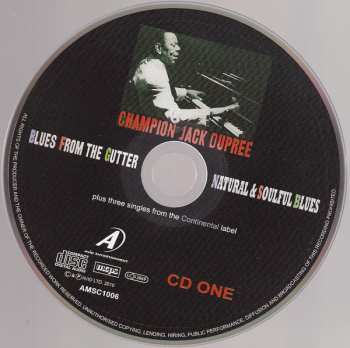 2CD Champion Jack Dupree: Two Classic Albums Plus 40s & 50s Singles: Blues From The Gutter And Natural & Soulful Blues