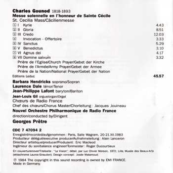 CD Georges Prêtre: Messe Solennelle De Sainte Cécile (St. Cecilia Mass / Cäcilienmesse)