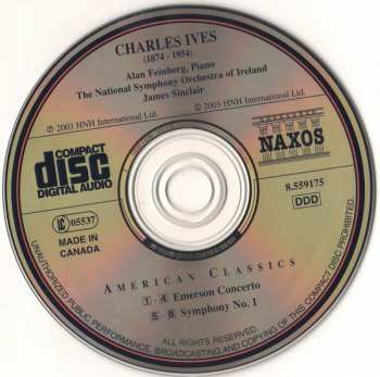 CD Charles Ives: Emerson Concerto • Symphony No. 1