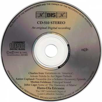 CD Aaron Copland: Organ Music From The U.S.A.