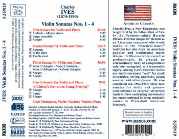 CD Charles Ives: Violin Sonatas Nos. 1-4
