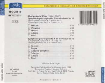 CD Charles-Marie Widor: Symphonie Pour Orgue No. 3 En Mi Mineur, Op. 13 / Symphonie Pour Orgue No. 4 En Fa Mineur, Op. 13