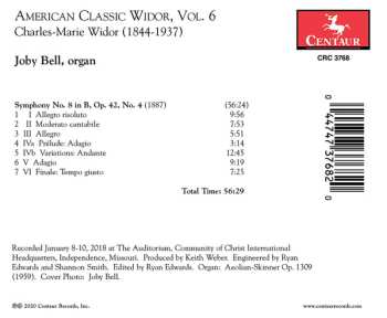 CD Charles-Marie Widor: American Classic Widor Vol. 6