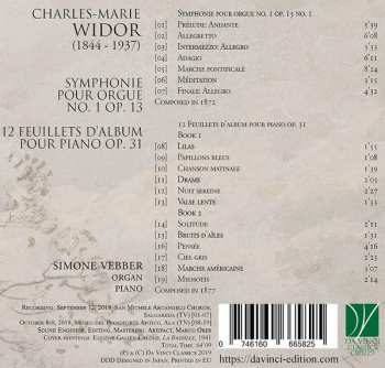 CD Simone Vebber: Symphonie Pour Orgue No. 1 Op. 13, 12 Feuillets D’Album Pour Piano Op. 31