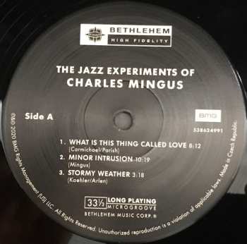 LP Charles Mingus: The Jazz Experiments Of Charles Mingus