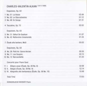 CD Charles-Valentin Alkan: Concerto Pour Piano Seul ∙ Esquisses ∙ Toccatina ∙ Étude Alla Barbaro DIGI
