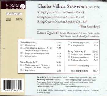 CD Charles Villiers Stanford: String Quartets Nos. 1, 2 & 6