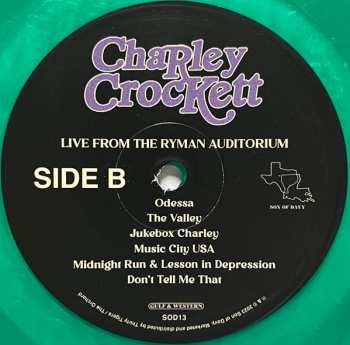 2LP Charley Crockett: Live From The Ryman Auditorium CLR