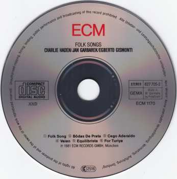 CD Charlie Haden: Folk Songs
