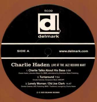 LP Charlie Haden: Live At The Jazz Record Mart