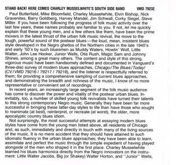 CD Charlie Musselwhite's South Side Band: Stand Back! Here Comes Charley Musselwhite's South Side Band