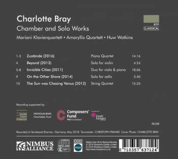CD Charlotte Bray: Chamber And Solo Works