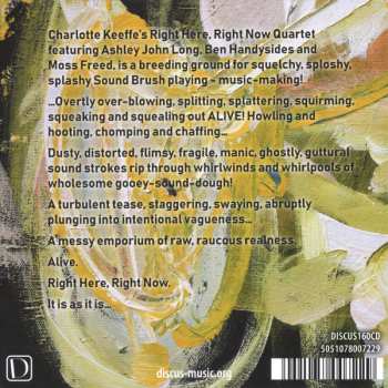 CD Charlotte Keeffe Quartet: Alive! In The Studio