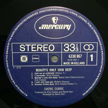 LP Cherie Currie: Beauty's Only Skin Deep