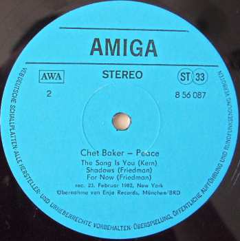 LP Chet Baker: Peace